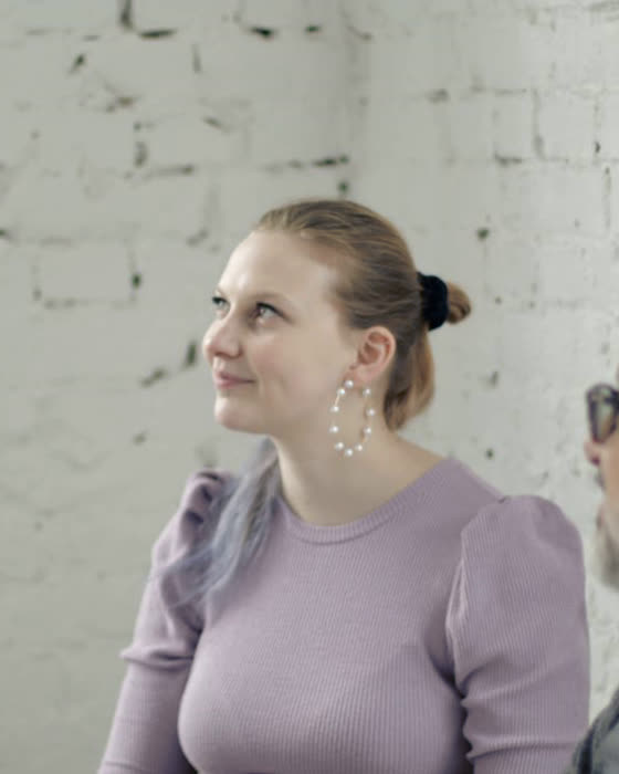 Porträtt av Elin Sandberg på byråns kontor.